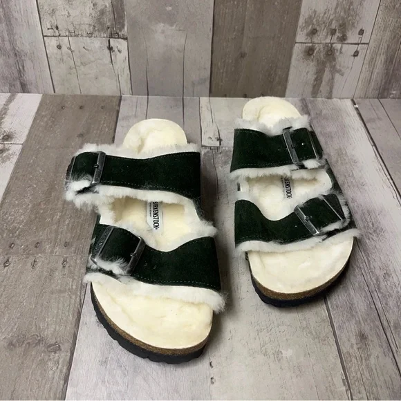 NWOT Birkenstock Arizona Shearling-Lined Sandals Size 39 - Picture 2 of 8